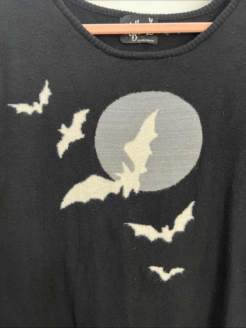 Hell Bunny Bat Moon Short-Sleeve Sweater, size 4X - Picture 10 of 11